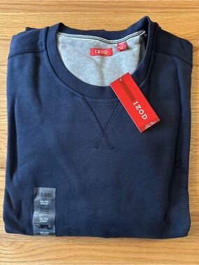 IZOD Navy Crewneck Sweatshirt, Size 3XL